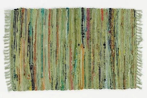 Sturbridge 13 x 36 Inch Cotton Table Runner in Sage Green, Hand Woven - Image 1 of 1