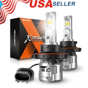 SEALIGHT H13 9008 LED Headlight Bulbs Kit 22000LM Hi/Lo Beam Super Bright White - Foto 1 di 10