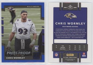 2017 Panini Donruss Rookies Press Proof Blue Chris Wormley #393 Rookie RC