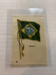 Early 1900’s Vintage Cigarette “silk” Brazil 47 Flag - Bild 1 von 1