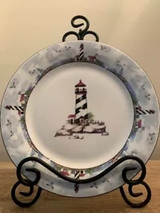 Coastal Lighthouse DINNER PLATES (3) by Totally Today Vintage - Picture 1 of 6