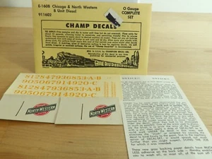 Champ Decals O E-160B Chicago & North Western B Unit Diesel - Bild 1 von 1