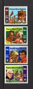 Papúa Nueva Guinea 1982 BOY SCOUTS 75 ANIVERSARIO, LORD BADEN-POWELL SC 554-557 montado sin montar o nunca montado - Imagen 1 de 1
