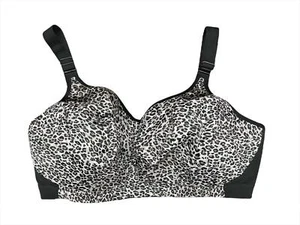 Goddess GRAY LEOPARD Celeste Soft Cup Bra, US 38H, UK 38FF - Picture 1 of 1