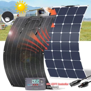 200W Mono Flexible Solar Panel Kit Portable Power Charge For RV/Car battery/Home - Picture 1 of 43