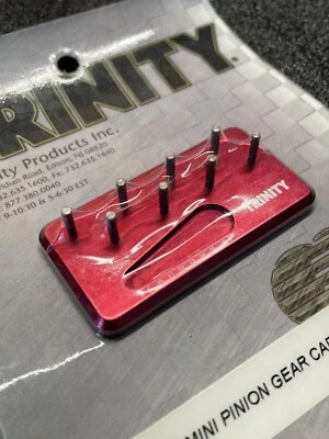 Trinity Pinion Gear Caddy Red Aluminum Team Losi Mini T 1.0 and Other 1/18th Rc - Image 1 of 2
