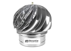 Comignoli Girevoli, Cappello Eolico per Camini in Acciaio Inox, Base Tonta 150 - Imagen 1 de 3