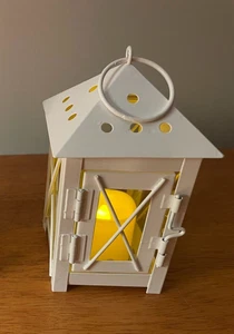 Weiße Laterne Weihnachtsschmuck Country Primitive Strand Landhaus Wohndeko Neu - Bild 1 von 16