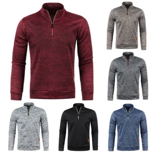 Herren-Pullover Mit Stehkragen Warmer Winterpullover Lange Ärmel Lässige akkkkkk - Bild 1 von 28