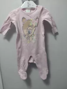 Baby Mädchen Disney Bambi Schlafanzug, 0-1 Monat, F&F *guter Zustand* - Bild 1 von 2