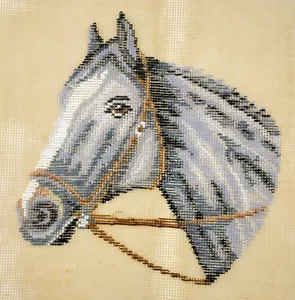 Tapiz con aguja Lindhorst tapiz de pared caballo poni pintura equina arte - Imagen 1 de 3