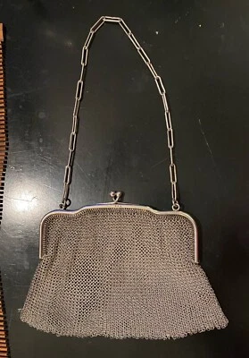 复古 C&C Cohen and Charles 纯银网眼链钱包 — 第 1/4 张图片