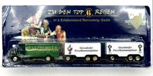 Rare German HO 1:87 Scale Watzdorfer Beer Delivery Truck & 2 Trailers by Grell - Picture 1 of 2
