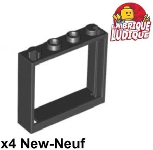 Lego 4x window fenêtre 1x4x3 cadre frame No Shutter Tabs noir/black 60594 NEUF - Picture 1 of 1