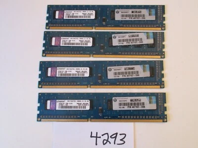 Kingston 4x2Gb=8Gb PC3-10600 1333Mhz DDR3 Desktop Memory RAM (4293) - Image 1 of 2