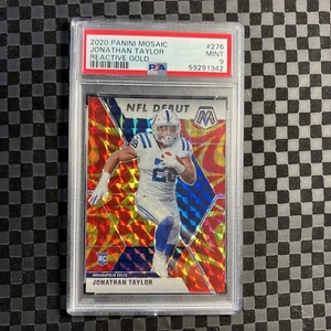 2020 Mosaic Football Reactive Gold NFL Debut #276 Jonathan Taylor RC Colts PSA 9 - Picture 1 of 2