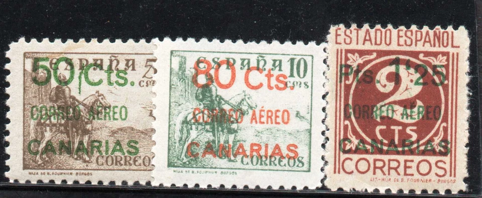 SPAIN Sc# 9LC 34/36 Complete Set MNH signed at back - Image 1 of 1