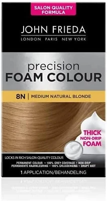 John Frieda Precision Foam Colour 8N Medium Natural Blonde Hair Dye