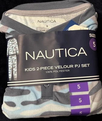 Nautica Kids 2 PC Velour PJ SET SZ 5 - Image 1 of 4