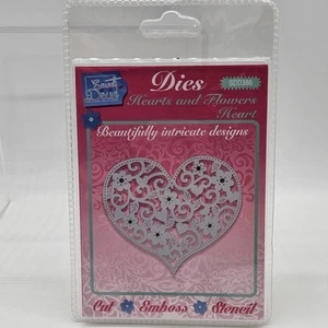 Troqueles de corazón Sweet Dixie diseñados por Sue Dix corazones y flores SDD386 sellados - Imagen 1 de 9