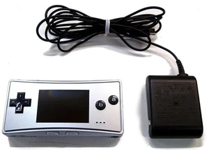 Nintendo Game Boy Micro Silver Console with Charger GBA Handheld Japan Import - Picture 1 of 5