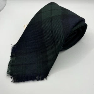 RRL Ralph Lauren Plaid Wool Tie Hand Made in Italy New - Picture 1 of 4