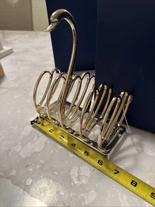 Vintage Messing Schwan Gestell Halter Brief Post Schallplatte Serviette - Bild 1 von 7