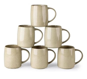 Large Coffee Mugs Set of 6, 18Oz Handmade Ceramic Coffee Mugs Set with Gradient  - Picture 1 of 3