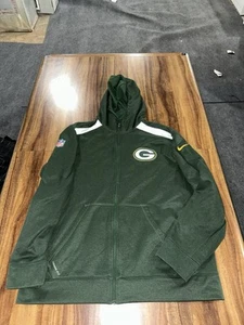 Green Bay Packers Nike On-Field Full Zip Full Zip Jacket Men’s XL Green NFL - Picture 1 of 6