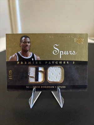 2007-08 UD Premier DAVID ROBINSON THREE COLOR GAME USED PATCH #05/25 Spurs - Image 1 of 2