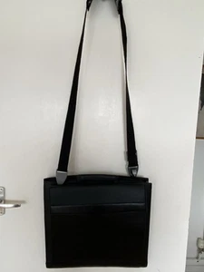 Bolso de hombro y maletín Samsonite de cuero negro para computadora portátil - Imagen 1 de 13