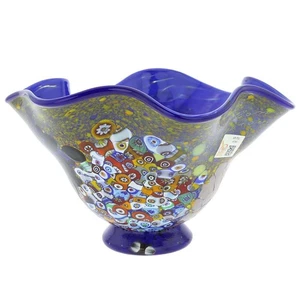 Tazón pañuelo de vidrio GlassOfVenice Murano Millefiori - azul cobalto - Imagen 1 de 6