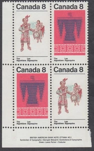 Canada -  #569ai Algonkian Indians Plate Block, HB. Unitrade CV. $17.50 - MNH - Picture 1 of 1