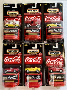 MATCHBOX COLLECTIBLES SET of 6 COCA-COLA 1:64 MUSTANG VETTE JAGUAR CHEVY BEL AIR - Picture 1 of 12