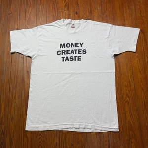 Camicia Vintage Money Creates Taste Uomo Taglia XL Jenny Holzer Truism Art anni 90 - Foto 1 di 9