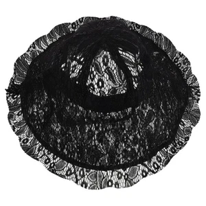 Women’s Lace Wide Brim Sun Hat: Foldable Bucket Hat with Adjustable Strap - - Picture 1 of 12