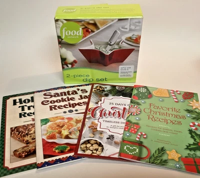 Food Network Holiday Red Star Juego de 2 Piezas con Esparcidor Plateado Nuevo y Recetas Foto 1 de 4