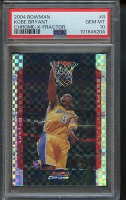 2004 Bowman Chrome Kobe Bryant - Chrome X-Fractor /150 - PSA 10 GEM MT - Image 1 of 2