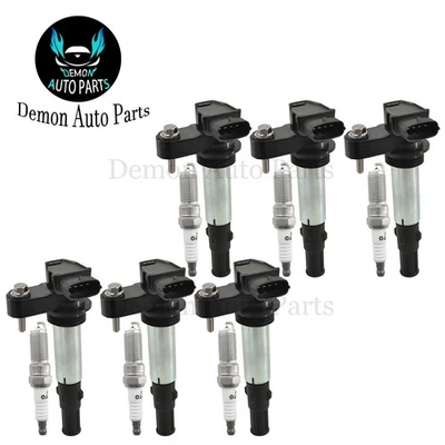 6pcs Ignition Coil and Spark Plug For 2009-2009 Buick Enclave 3.6L V6 D501C - Image 1 of 4