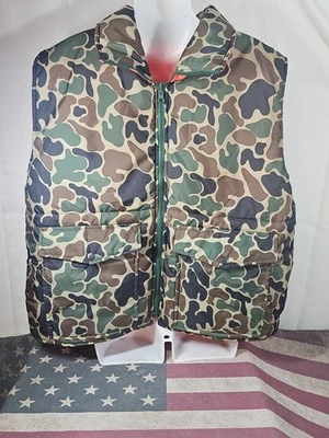 Ozark Trail Camo/Hunters Orange  Reversible Puffer Vest Size Large - Image 1 of 4