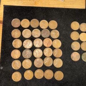 1909-VDB LINCOLN WHEAT CENT PENNY ROLL, 50 coins, "FINE" condition - Picture 1 of 14
