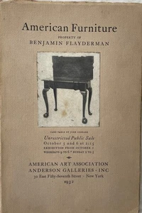 ANDERSON AMERICAN 18C FURNITURE DECORATIONS Goddard Flayderman Collection Cat 32 - Bild 1 von 1