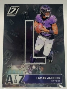 2024 ZENITH LAMAR JACKSON A TO Z FOOTBALL CARD RAVENS NFL panini 12 - Picture 1 of 2