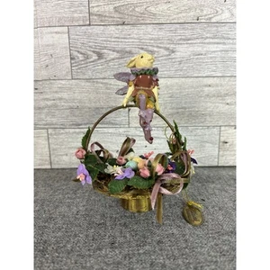 Vintage Collezione Katherine’s Coniglietto Pasquale Fata Tessuto Cesto Miniatura, 5” - Foto 1 di 7