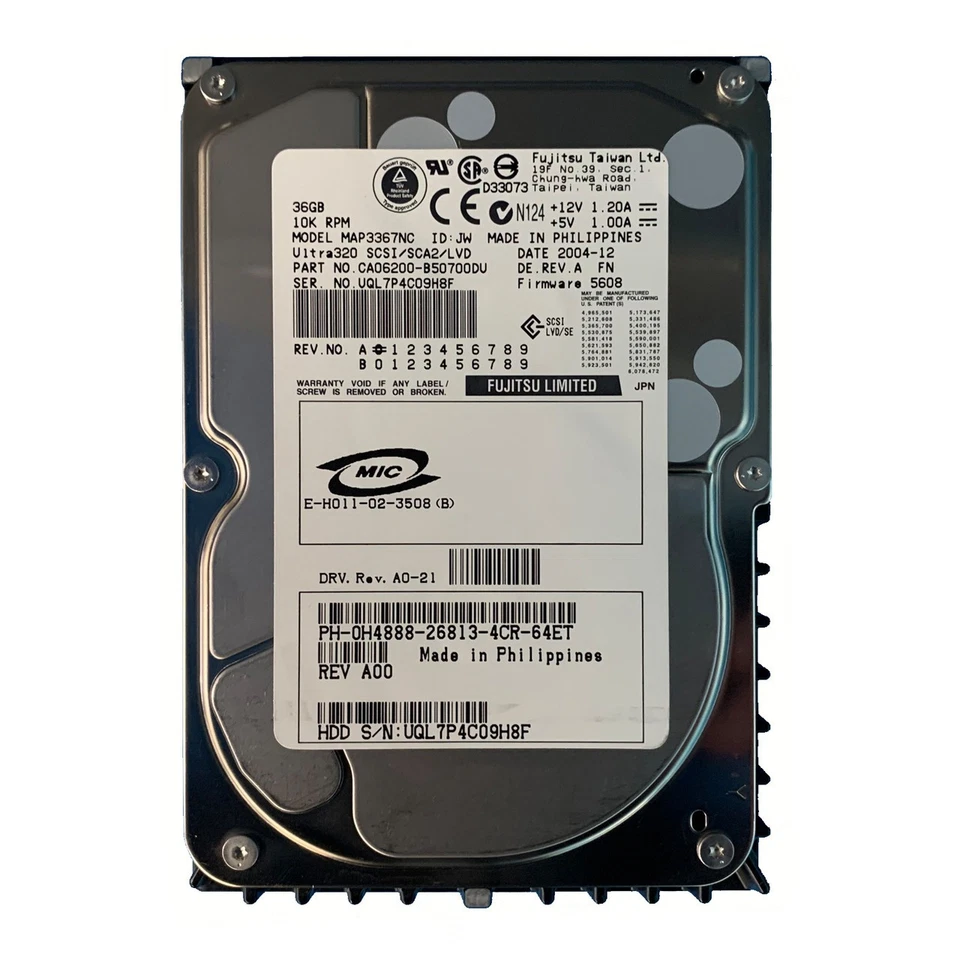 Dell H488 36GB 10K 3.5" SCSI HDD – Enterprise Ultra320 Server Hard Drive - Image 1 of 1