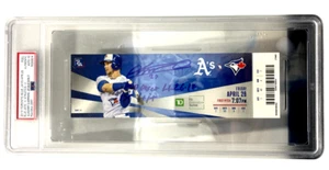 Vladimir Guerrero Jr. Signed MLB Debut & First Hit Full Ticket 2 Ins PSA 10 Auto - Picture 1 of 1
