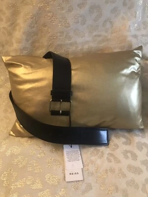 Reiss Mujer Lou Ancho Cintura Ancho Negro 145.00 Cinturón Cuero Vaca Talla XS Nuevo Foto 1 de 4