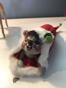 Annalee Mobilitee Vintage Dolls 9 inch Christmas Mouse in Santa Hat 1965 - Picture 1 of 11