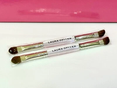2 X Cepillo de sombra de ojos Laura Geller de doble extremo para párpados y pliegues nuevo en manga Foto 1 de 3