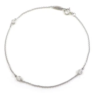 Tiffany & Co. Bracelet By the Yard 60099265 Elsa Peretti 3 Point Diamond PT950 - Picture 1 of 6